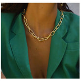 Clavicle Punk Gold Silver Big Chains Gothic Jewelry Pendant Choker WomenNecklake